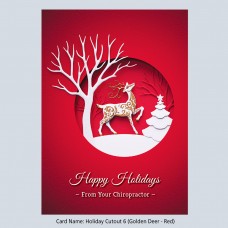 Cutout Collection - "6 - Golden Deer (RED)"