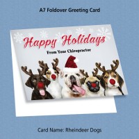 Greeting Card - "Rheindeer Dogs"