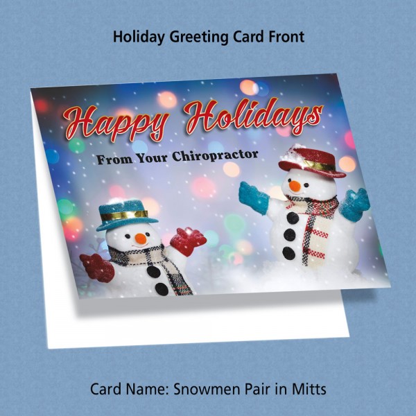 Greeting Card - "Snowmen Pair in Mitts"
