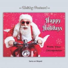 Postcard - "Santa on Moped"