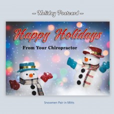 Postcard - "Snowman Pair with Mittens"